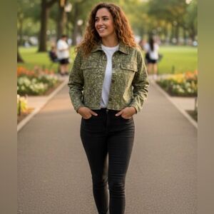 Green Floral Jacket